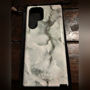 Burga Marble Design Phone Case - Black and White For SGS22U